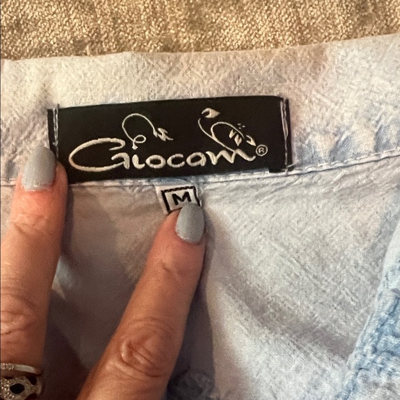 Vintage Frayed Edge Embroidered Denim Jacket says M but fits a S - Picture 5 of 13